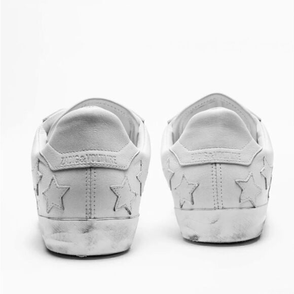 ZADIG & VOLTAIRE sneakers White Star Patches Sneakers. 36/5-5.5. New - Picture 6 of 17